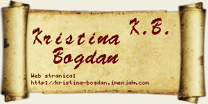 Kristina Bogdan vizit kartica